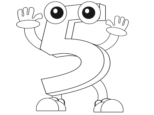 Nummer 5 werkblad — gratis werkblad PDF