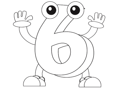 Nummer 6 werkblad — gratis werkblad PDF