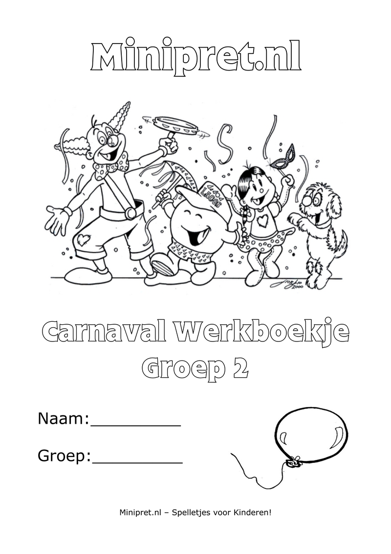 Carnaval Werkboekje Groep 2
