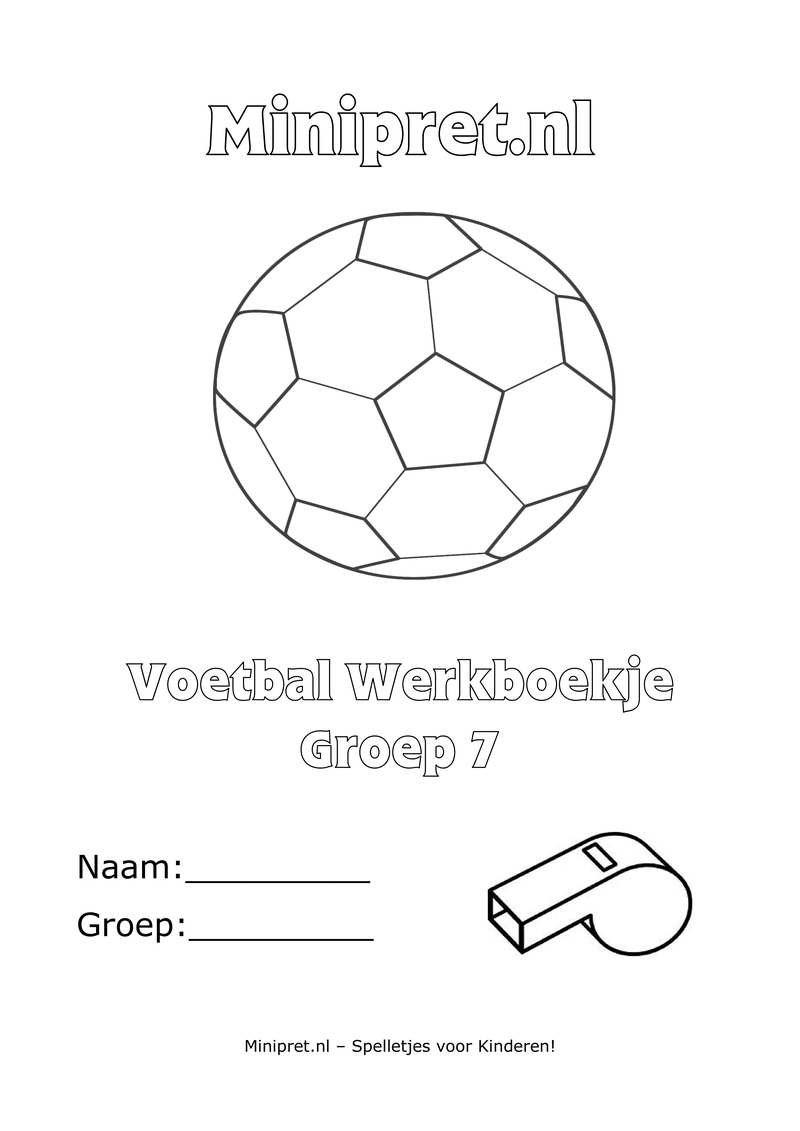 Voetbal Werkboekje Groep 7 — gratis werkboekje PDF
