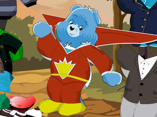 Blauwe Teddybeer Aankleden