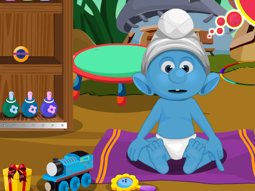 In Bad met Baby Smurf