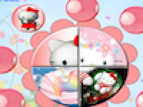 Puzzelen met Hello Kitty