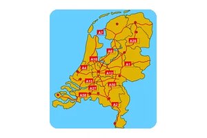 Snelwegen Nederland Topografie