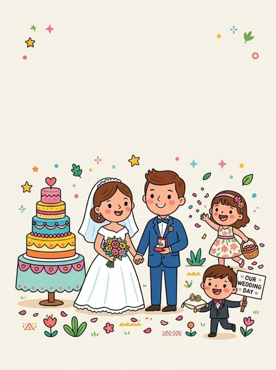 Bruiloft kleurplaten