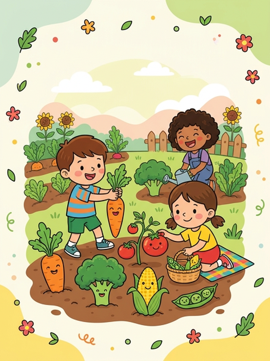 Groenten kleurplaten